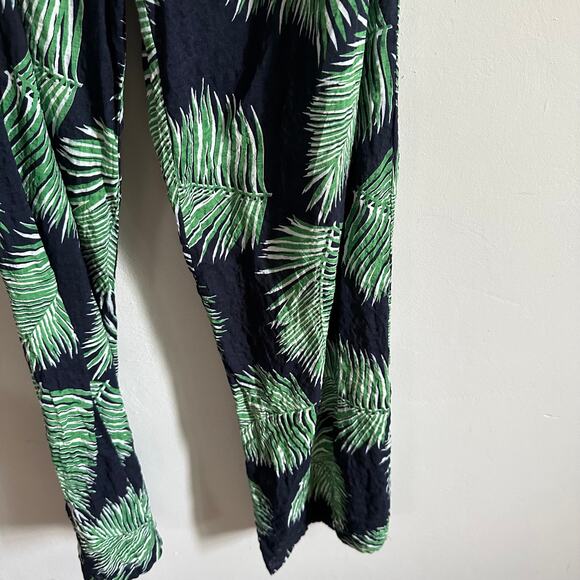 Baltic Born Darlene Jumpsuit Navy and Green Palm Print - Picture 3 of 10